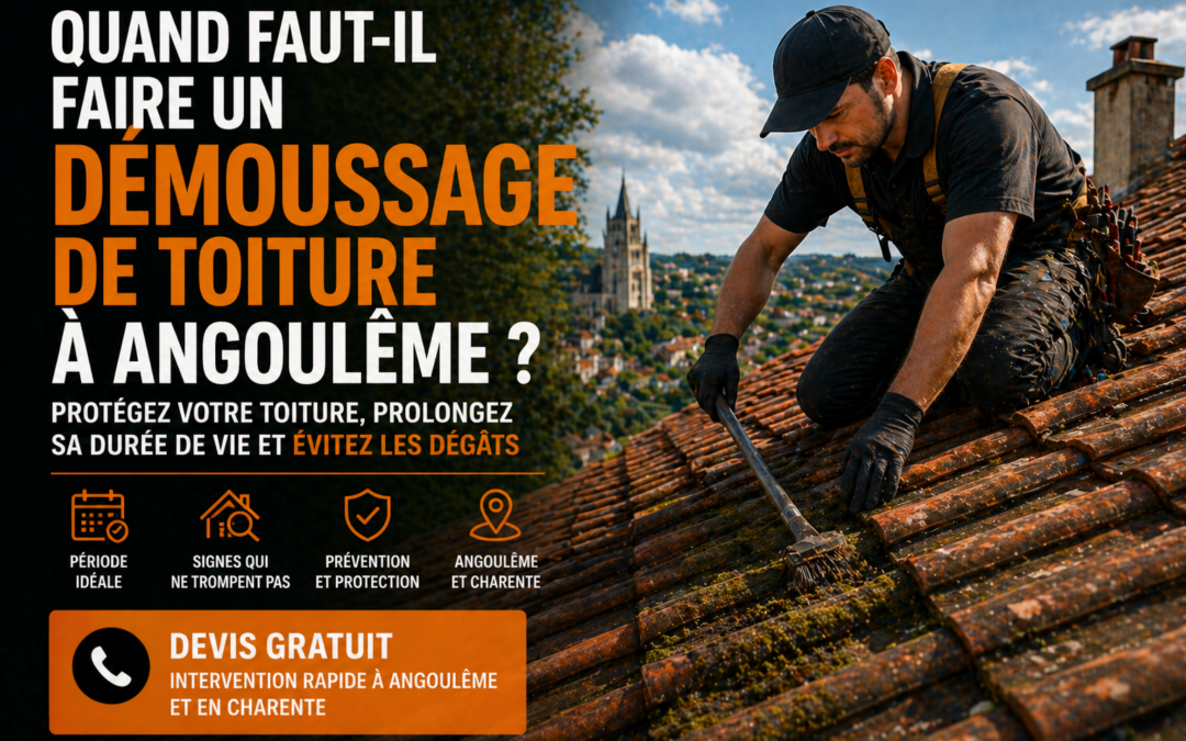 Quand faut-il faire un démoussage de toiture à Angoulême ?