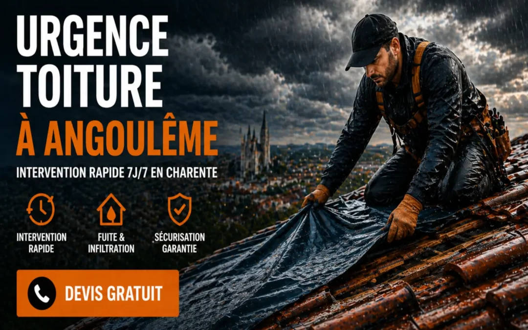Urgence toiture à Angoulême : intervention rapide en Charente