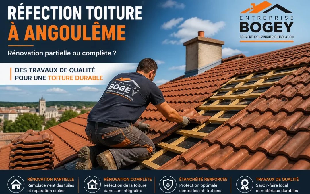 Réfection toiture à Angoulême : rénovation partielle ou complète ?