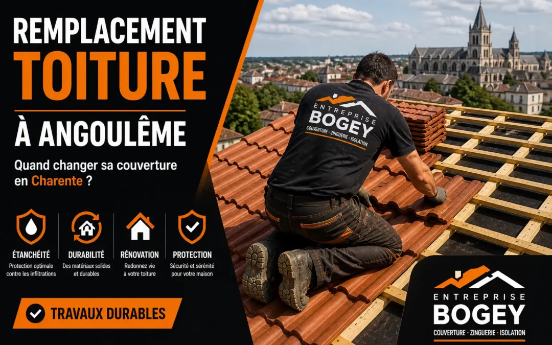 Remplacement de toiture à Angoulême : quand changer sa couverture en Charente ?