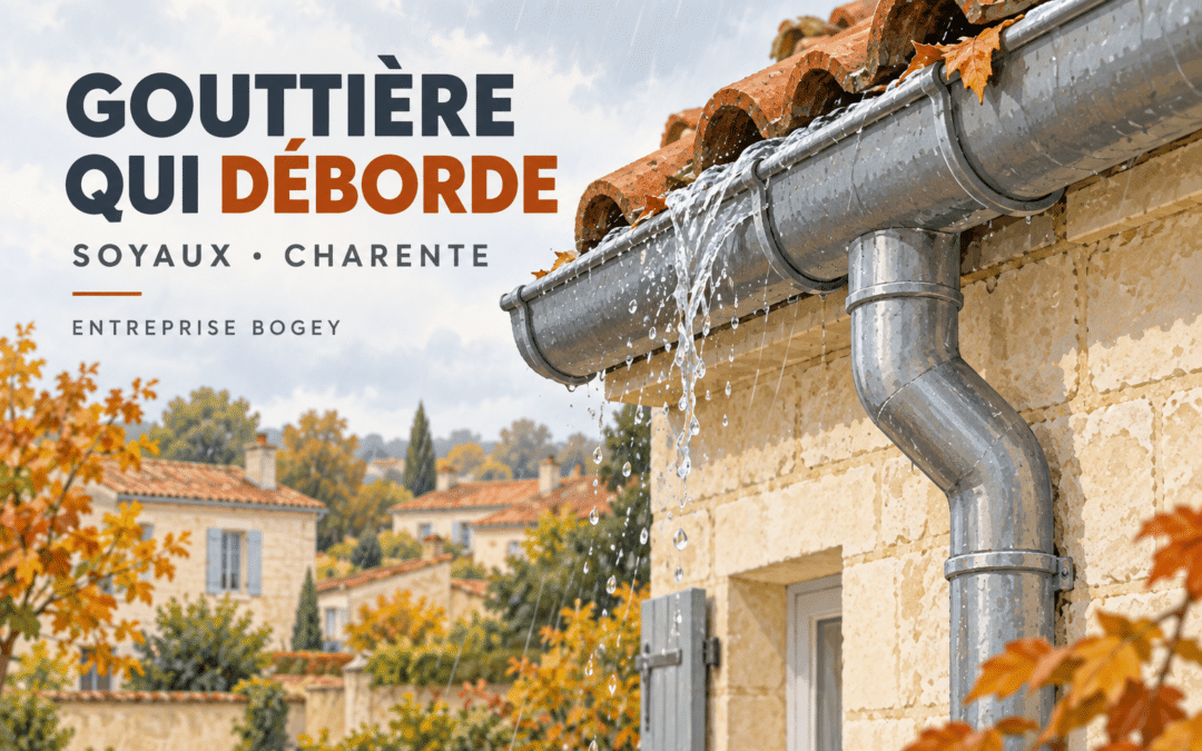 Gouttière qui déborde à Soyaux : bouchon, pente ou descente ?