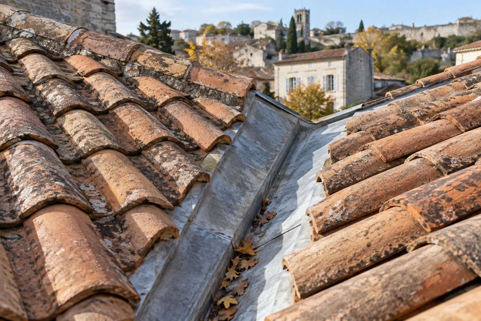 Noues de toiture : pourquoi une fuite peut apparaître à la jonction de deux pans